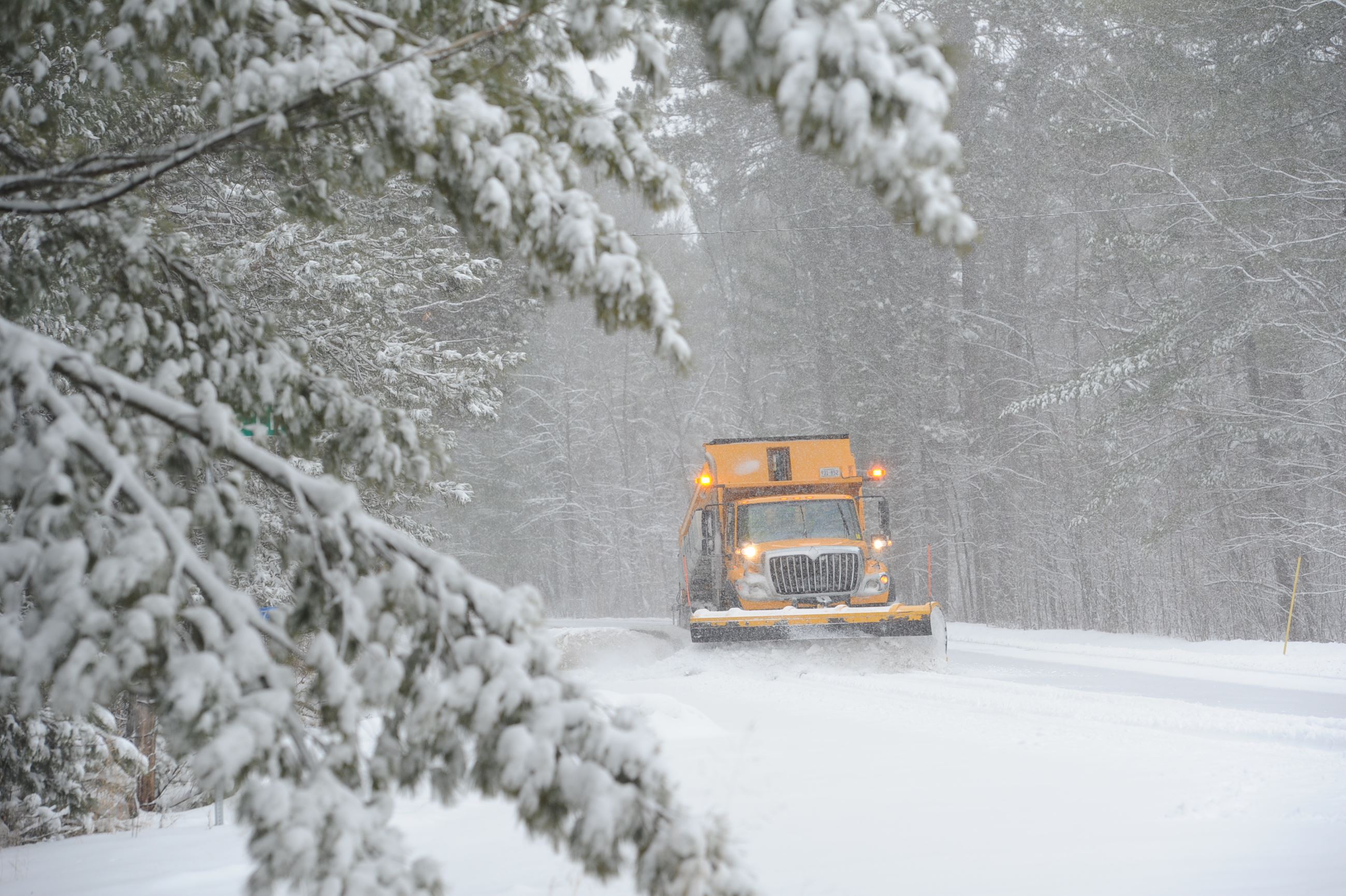 truck plowing snow