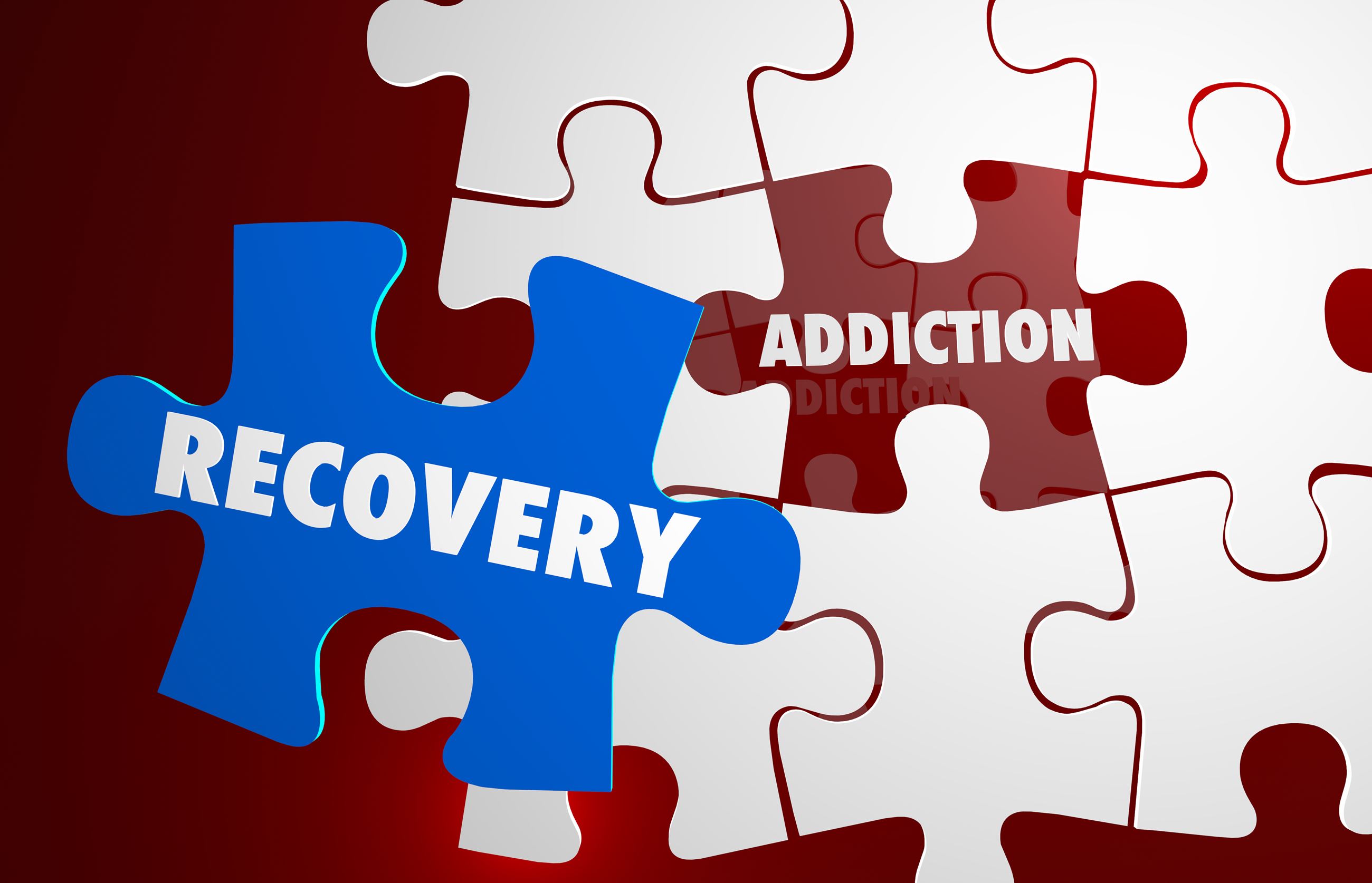 recovery addiction words in a puzzle