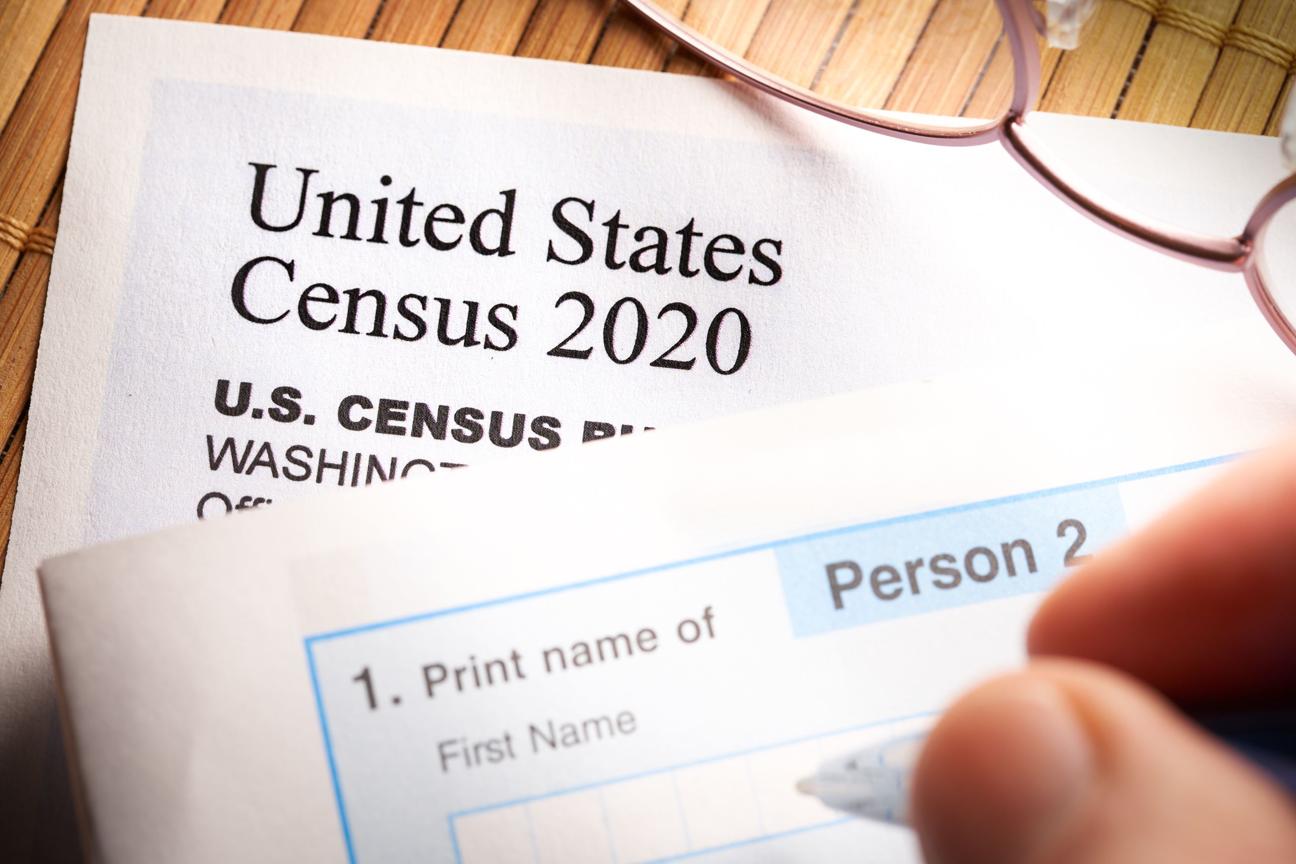 Census brochure being f